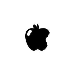 Apple Flat Vector Icon. Isolated Bitten Apple Illustration Symbol - Vector	