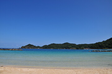 山陰の日本海を望む絶景ビーチ Scenic beach in the Japanese countryside