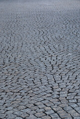 Square paving stones on a city street