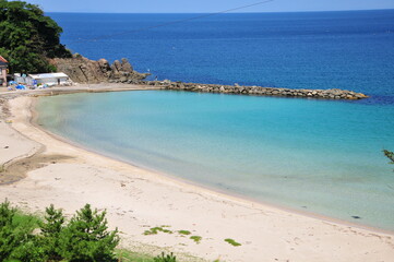 山陰の日本海を望む絶景ビーチ Scenic beach in the Japanese countryside