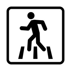 No walk icon access for pedestrians prohibition sign, vector illustration. No pedestrian sign