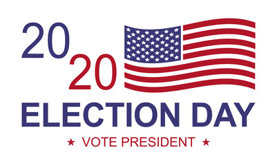 Vote president background, Election day for 3.11 2020 , USA government icon isolated on white backgroud