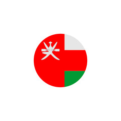 oman national flags icon vector symbol of country illustration isolated white background