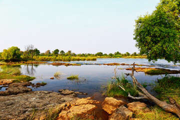 Flußlandschaft des Sambesi in Simbabwe