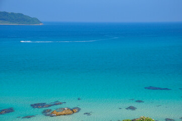 山口県角島の絶景　Beautiful sea to visit on vacation