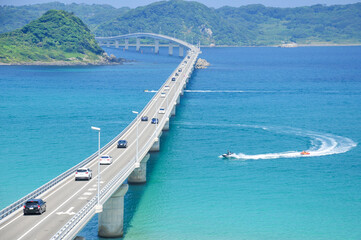 山口県角島の絶景　Beautiful sea to visit on vacation