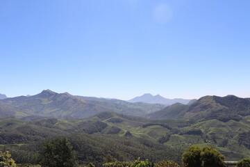 Landscape of mountains standing tall