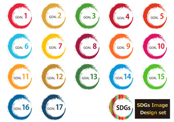 SDGsのための円形アイコンデザイン素材