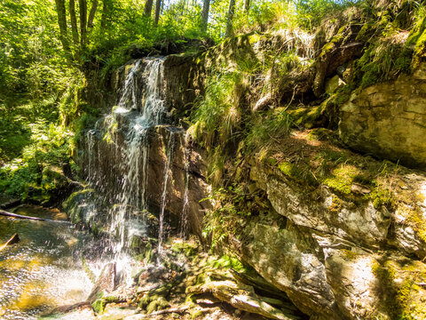 Speckbach waterfall near Hellengerst in the Allgau