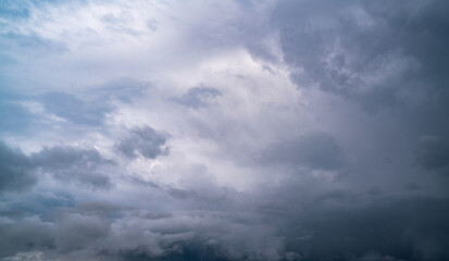 thunder cluds on a rainy sky before the storm