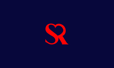 Alphabet letter icon logo SR or RS