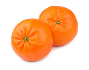 Tangerines isolated on white background
