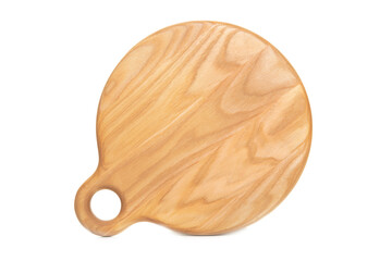 Wooden cutting board isolated on white background