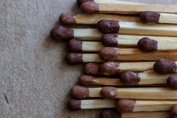 Matches matchsticks macro isolated children prohibited dangerous fire cause