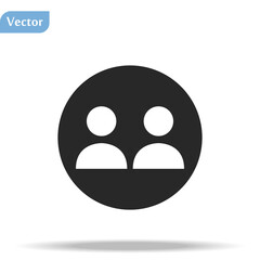 Two person icon, Social icon isolated on white background. Vector art. eps 10