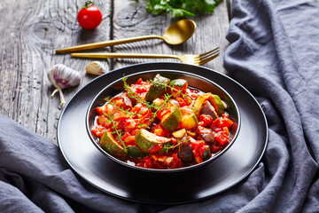 close-up of vegetable stew in a bowl