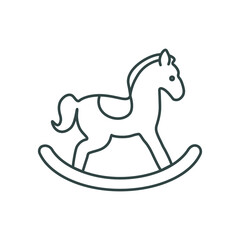 line icon for menu store, horse toy