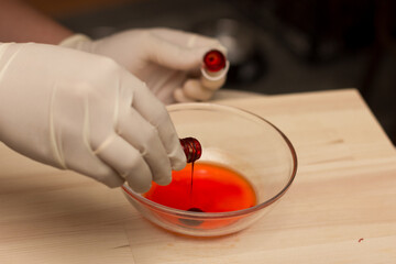 Soap making. Making handmade soaps.