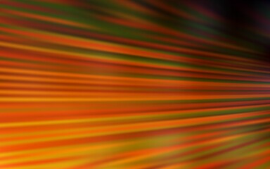 Dark Orange vector background with straight lines. Lines on blurred abstract background with gradient. Template for your beautiful backgrounds.