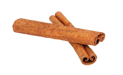 Cinnamon sticks isolated on white background