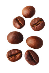 Coffee beans isolated on white background