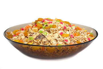 Oatmeal with raisins and dried fruit
