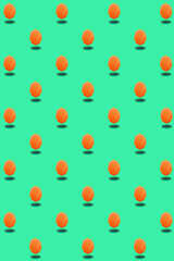 Pattern of eggs standing vertically diagonally