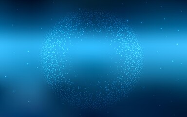 Dark BLUE vector layout with cosmic stars. Space stars on blurred abstract background with gradient. Pattern for astronomy websites.