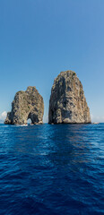 Fototapeta na wymiar The majestic Faraglioni of the Capri Island.