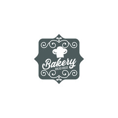 chef hat, vintage bakery shop logo Designs. bakery shop emblem, logo.