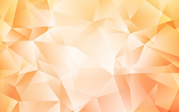 Light Orange vector low poly background. Shining colorful illustration with triangles. Polygonal design for your web site.