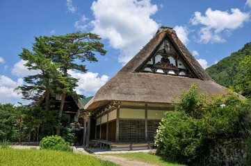 Fototapeta na wymiar 世界遺産の白川郷　Shirakawa-go, a World Heritage Site in Japan