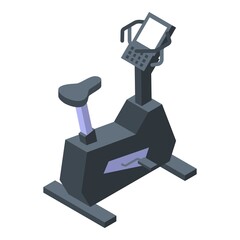 Exercise bike device icon. Isometric of exercise bike device vector icon for web design isolated on white background