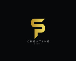 Letter SP Logo Design , Creative Minimal SP Monogram