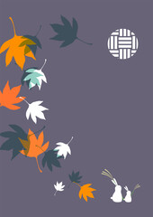 秋の和風バックグラウンド素材