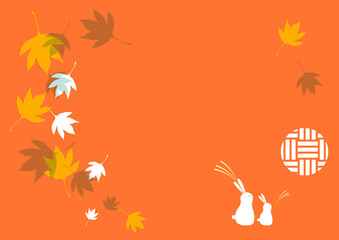 秋の和風バックグラウンド素材