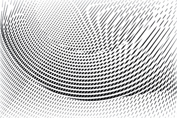 Abstract halftone lines background, geometric dynamic pattern, vector modern design texture for card, banner, flyer, cover, poster, decoration.