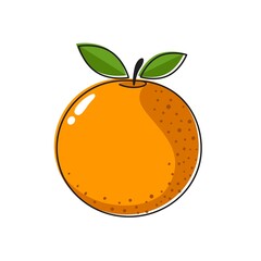 isolated circle orange cartoon element for logo, icon, or any usage. vector design.