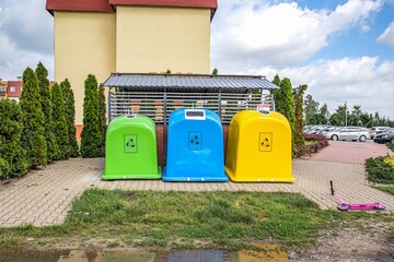 street garbage collection containers