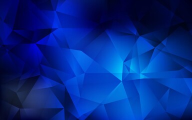 Dark BLUE vector gradient triangles pattern. A completely new color illustration in a polygonal style. A new texture for your web site.