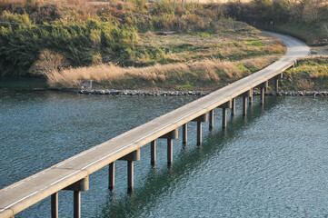 四万十川の沈下橋　Traditional subsidence bridge in Japan