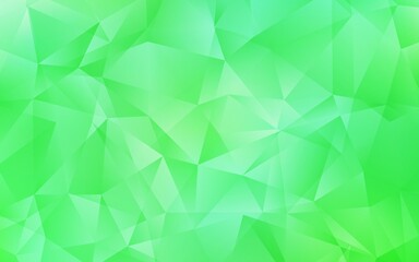 Fototapeta na wymiar Light Green vector gradient triangles template. Shining polygonal illustration, which consist of triangles. Polygonal design for your web site.