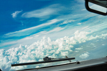 view from cockpit window