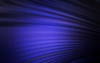 Fototapeta premium Dark BLUE vector texture with bent lines. A sample with colorful lines, shapes. Colorful wave pattern for your design.