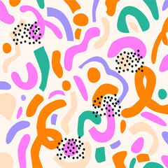 illustration vector EPS Print hand draw painted abstract modern art for wall decoration or postcard cover or textile or background or other