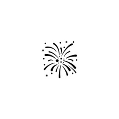 Fireworks Flat Vector Icon. Isolated Fireworks Illustration - Vector