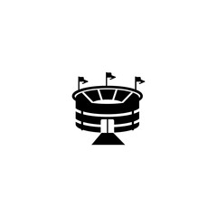 Stadium vector flat icon. Isolated football, soccer stadium illustration