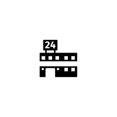 Fototapeta premium Convenience Store vector flat icon. Supermarket Grocery Store. Isolated 24 Hour Store illustration