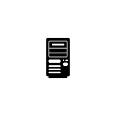 Desktop Computer Flat Vector Icon. Isolated PC Computer Illustration - Vector