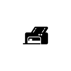 Printer Flat Vector Icon. Isolated Computer Printer Illustration - Vector